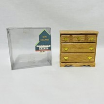 Vtg Dollhouse Furniture 3 Drawer Oak Bachelor Chest Mini Dreams 35 591 602 New - £10.56 GBP