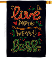 Worry Less House Flag Inspirational 28 X40 Double-Sided Banner - £29.54 GBP