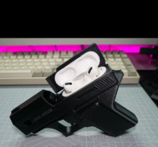 Creative design of 3D printed handgun modeling Airpods pro case - £31.86 GBP