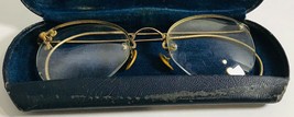 Antique Wire-Rimmed Glasses with Case 1/10 12K Gold Filled - £28.07 GBP