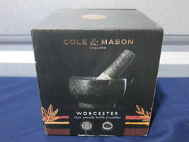 Cole and Mason England Worcester 13CM Granite Pestle Mortar New (C12) - £23.36 GBP