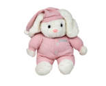 16&quot; VINTAGE WHITE BUTTONS BUNNY RABBIT PINK THERMAL PJ STUFFED ANIMAL PL... - £110.66 GBP