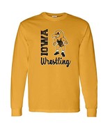 Iowa Hawkeyes Wrestling Herky Script Long Sleeve - X-Large - Gold - £19.97 GBP