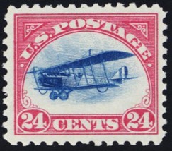 C3, Mint VF NH 24¢ Jenny Airmail Stamp * Stuart Katz - $110.00