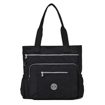 Women Nylon  Bags Waterproof Plaid Top-handle Bag Large Capacity Lady Tote  Hand - £63.85 GBP