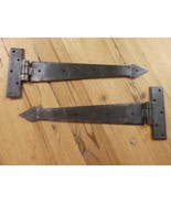 2 PRIMITIVE HAND FORGED IRON HINGE HINGES DOOR CABINET IRON 12&quot; DOORS AR... - $551.02 MXN