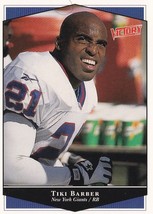 1999 Upper Deck Victory Tiki Barber Football Trading Cards New York Giants #175 - £1.55 GBP