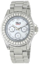 New Tko Orlogi TK520-SL Womens Capri Watch Analog Ss Steel Swarovski Crystals - £60.47 GBP
