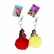 Disney Princess Bundle 2 Pieces Set Pom Pom Keychain,Elena of Avalor &amp; Princess  - £3.95 GBP