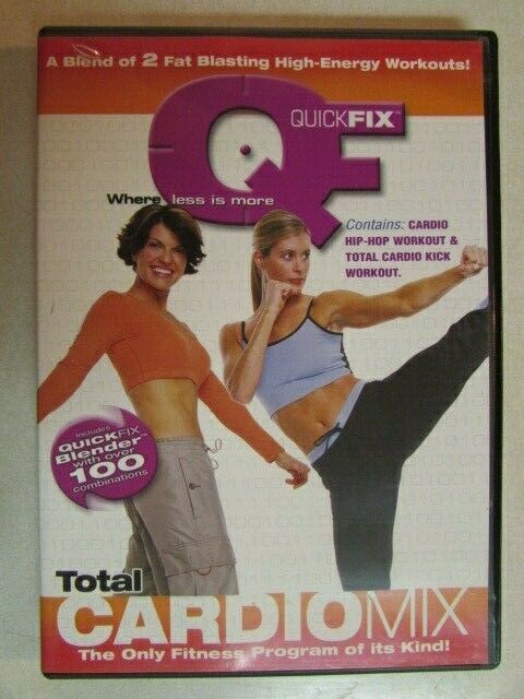 QUICKFIX TOTAL CARDIO MIX KICK WORKOUT OVER 100 COMBINATIONS DVD 5807-6 ... - $2.96