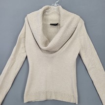 The Limited Women Sweater Size S Brown Soft Wool Preppy Cowl Neck Long Sleeves - £10.15 GBP
