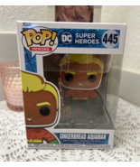Funko Pop! DC Super Heroes Holiday: Gingerbread Aquaman 445-NEW! - $149.85 MXN