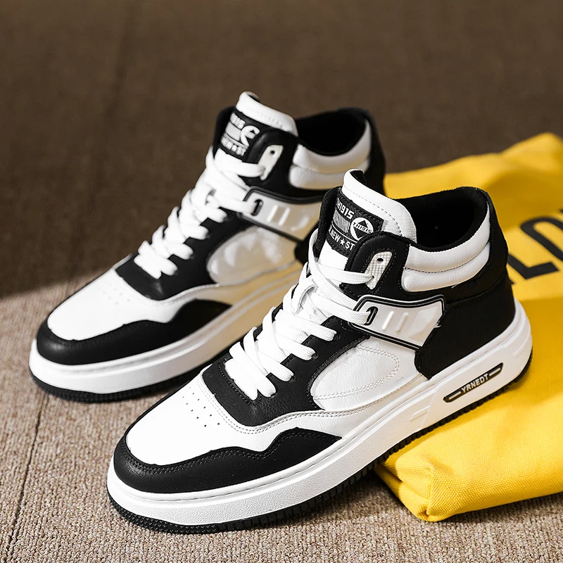 Men&#39;s High Top Skate Shoes Causal Dress All-Weather Breathable Lightweight Non-S - £72.32 GBP