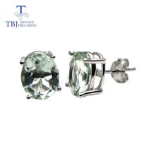 Hot sale Classic earring with natural green amethyst 3.5ct gemstone for women da - £44.65 GBP