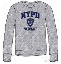 Men&#39;s NYPD Crewneck Sweatshirt (Heather Gray/Navy, Small) - £25.80 GBP+