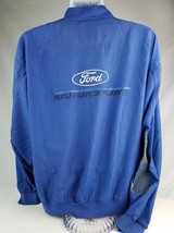 Vintage Ford Motorsport Windbreaker Jacket Distressed Denim Patches Men&#39;... - $47.51