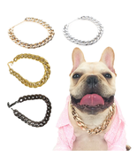 Gold Chain Collar French Bulldog French Bulldog Accessories - $39.99