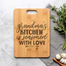 Wood Engraved 14x10 Cutting Board For Grandma Gift &quot;Grandma&#39;s Kitchen Is... - $35.00