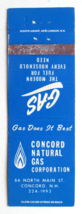 Concord Natural Gas Corp. - Concord, New Hampshire 20 Strike Matchbook Cover NH - £1.38 GBP