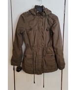 Womens S Snobbish Collection Army Green Faur Fux Lined Hooded Hoodie Coa... - $535.45 MXN