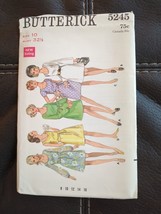 5245 BUTTERICK 1960&#39;s Misses ALine Blouson Dress Sewing Pattern Size 10 ... - $23.74