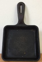 Vtg Lodge 5WS Cast Iron Small Square Cooking Cornbread Camping Frying Pa... - £23.83 GBP
