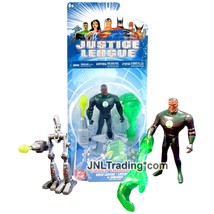 Yr 2004 Justice League Cyber Trakkers 4.5 Inch Figure Green Lantern Vs Amberbot - £35.39 GBP