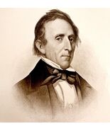 President John Tyler 1897 Victorian Photogravure Of Engraving Antique DWW1 - €85,92 EUR