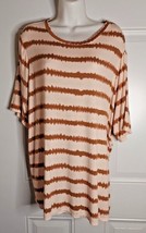 NINE WEST Soft Spun Seriously Soft Short Sleeve Scoop Neck Tunic Top Blouse 1X - £7.55 GBP
