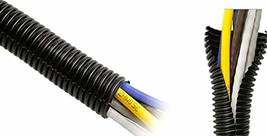 3/8&quot; diameter X 10&#39; ft PROTECTIVE COIL Black Loom Plastic Split wire cab... - $18.15
