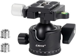 Cavix Ball Head Low Profile Camera Panoramic Tripod Head Metal 36 Ballhe... - £34.26 GBP