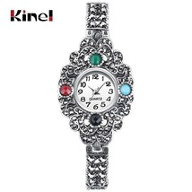 Female Watches Luxury Tibetan Silver Bracelet Watch For Women Fashion La... - £14.74 GBP