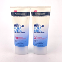 Neutrogena Mineral Ultra Sheer Dry Touch Spf 30 Sunscreen Lotion Lot of 2 bb9/24 - $21.24