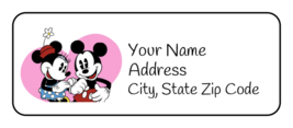30 Personalized Mickey and Minnie mouse address labels, name tags, stickers - £9.43 GBP
