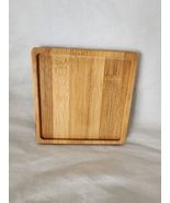 5&quot; x 5&quot; Bamboo Square Flower Drip Tray Plant Pot Saucer for indoors - £3.95 GBP