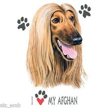 Afghan Hound Dog Heat Press Transfer For T Shirt Sweatshirt Fabric Tote Bag #801 - £4.88 GBP