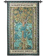 72x41 WOODPECKER William Morris Green Tapestry Wall Hanging  - £255.85 GBP