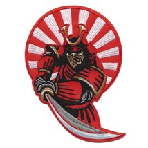 SAMURAI IRON ON PATCH 5.5&quot; Embroidered Ninja Warrior Sword Japanese Risi... - $4.95