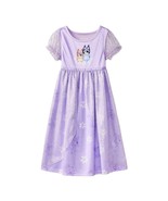Bluey and Bingo Toddler Girl&#39;s Lilac Purple Floral Satinet and Tulle Nig... - $552.28 MXN