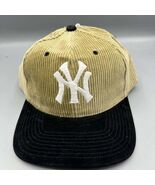 Vintage New York Yankees Hat Men Corduroy Suede Twins Enterprise Strap B... - $68.88