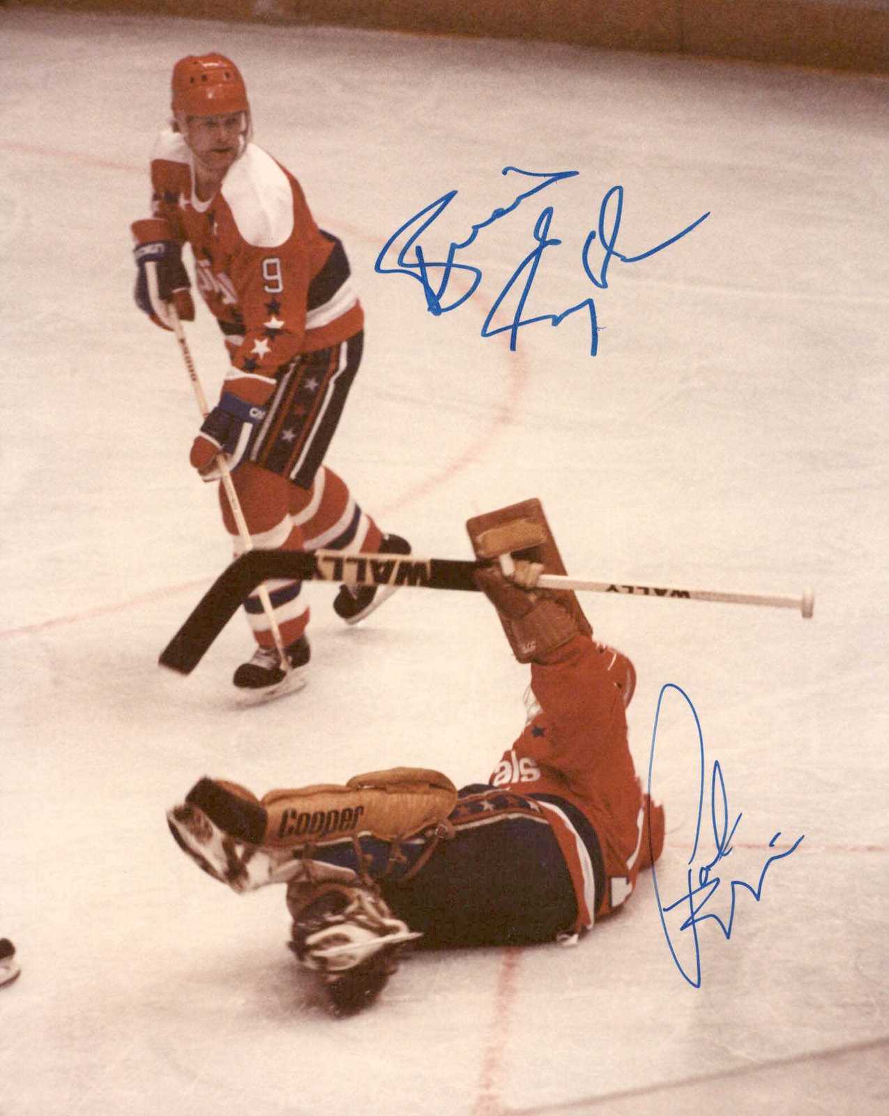Brian Englom &amp; Pat Riggin Signed Autographed NHL Glossy 8x10 Photo - Was... - $15.00