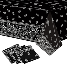 K1Tpde 3PCS Bandana Party Tablecloths, Cholo Gangsta Theme Bandana Table... - $15.13