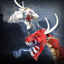 Fire dragon And Ice dragon DIY Model Building Blocks Set TV Play MOC Bricks Toys - £40.48 GBP