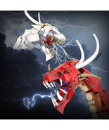 Fire dragon And Ice dragon DIY Model Building Blocks Set TV Play MOC Bri... - £40.66 GBP