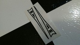 2 Black WF Western Flyer Buzz Bike Muscle Bike Bicycle FORK DART DECAL S... - $10.00