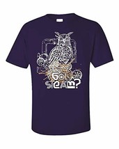 Steampunk Bird&#39;Got Steam? Fantasy Gears&#39; - Unisex T-Shirt Purple - $37.12