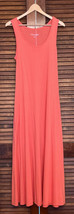 Soft Surroundings Sleevless Tank Maxi Dress Size S Cotton Knit Modal Orange - £31.93 GBP