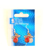 MIAMI HEAT EARRINGS DANGLE WITH TEAM LOGO NBA Official Licensed  NEW - $5.99