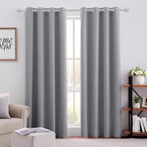 HOMEIDEAS Blackout Curtains for Bedroom 52 X 84 Inch Long 2 Panels Set Light - £14.07 GBP
