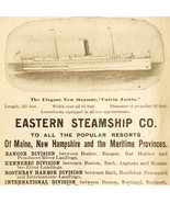 1906 Eastern Steamship Calvin Austin Advertisement Maine Maritime Nautic... - €21,44 EUR